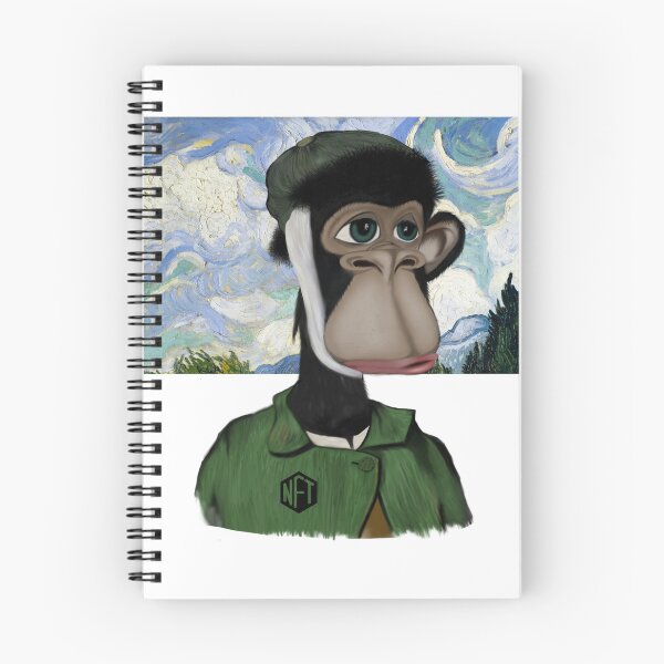 Item preview, Bored Apes NFT in Van Gogh Style – Artistic Pop Culture Mashup designed and sold by Mused by Melancholy.