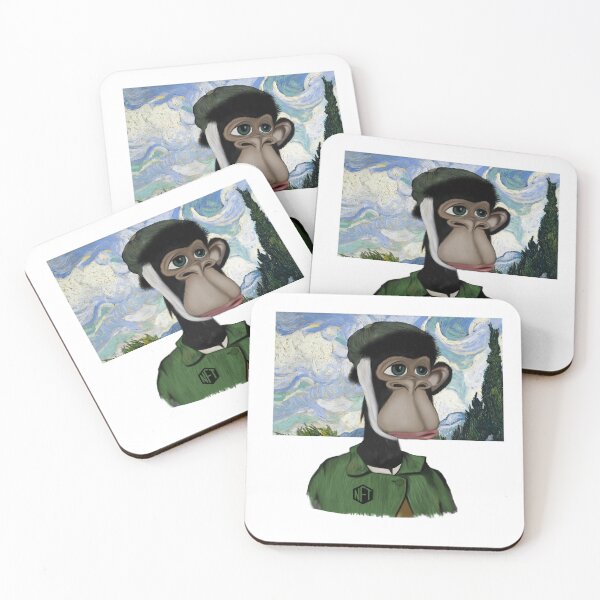 Item preview, Bored Apes NFT in Van Gogh Style – Artistic Pop Culture Mashup designed and sold by Mused by Melancholy.