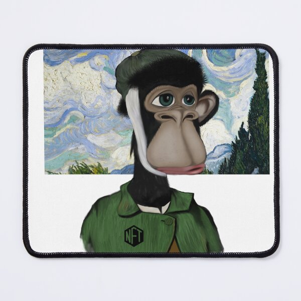 Item preview, Bored Apes NFT in Van Gogh Style – Artistic Pop Culture Mashup designed and sold by Mused by Melancholy.