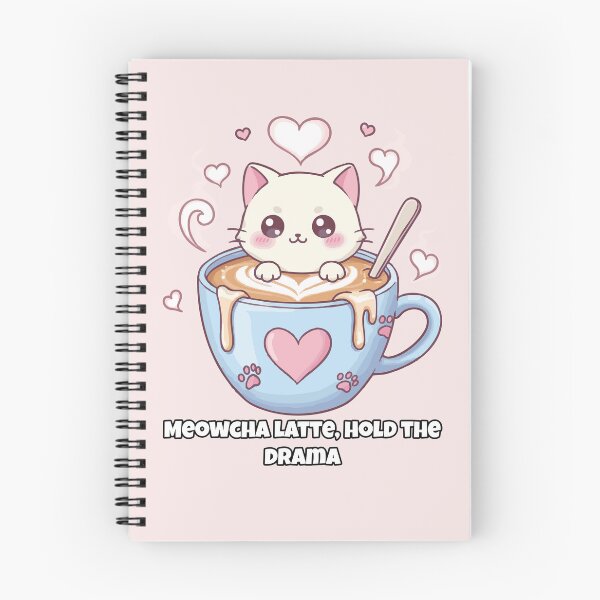 Item preview, Kawaii Cat in Latte Cup – Meowcha Latte Hold the Drama Cute Coffee Animal Art designed and sold by imaginariun.