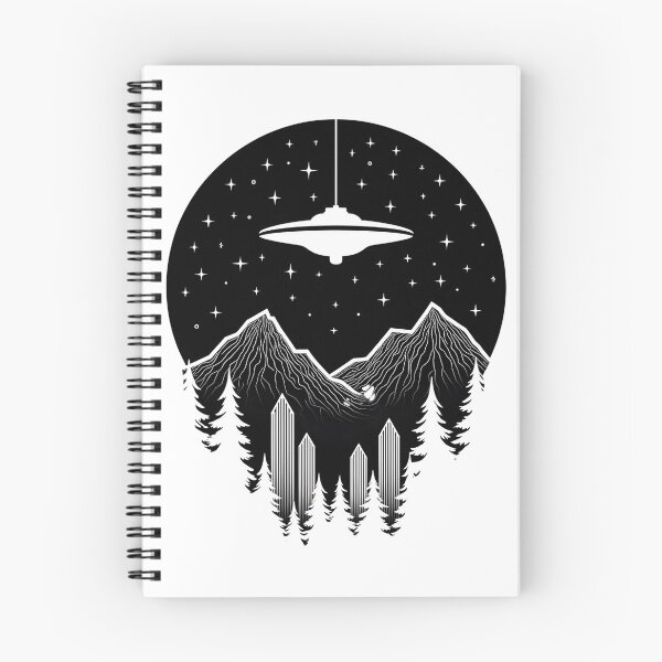 Item preview, Alien Encounter in the Wilderness – UFO Mountain Nightscape T-Shirt designed and sold by GorillaGrodd.