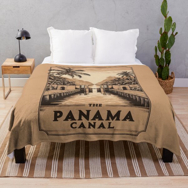 Item preview, A Vintage Travel Illustration of the Panama Canal - Panama designed and sold by GoodOldVintage.