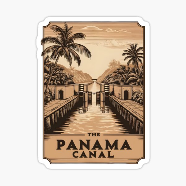 Item preview, A Vintage Travel Illustration of the Panama Canal - Panama  designed and sold by GoodOldVintage.