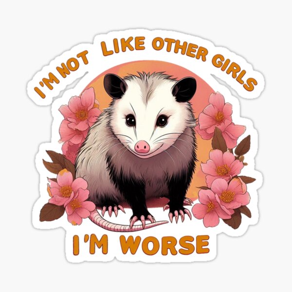 Aperçu de l'œuvre Je ne suis pas comme les autres filles, je suis pire qu'un opossum créée et vendue par Coollzone.
