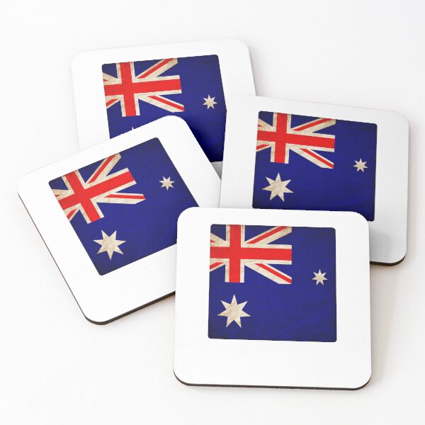 Item preview, Vintage Australia Flag Design – Retro Look – Square Motif designed and sold by KolbaVison.