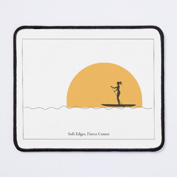 Item preview, Sunset Paddleboard – Minimalist Line Art with Inspirational Quote designed and sold by bobparduephoto.