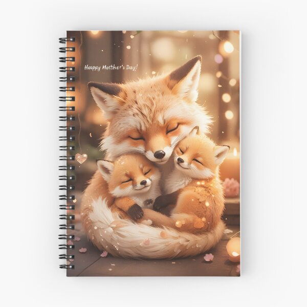 Item preview, Happy Mother's Day Cuddly Foxes & Kits designed and sold by ACuriousshoppe.