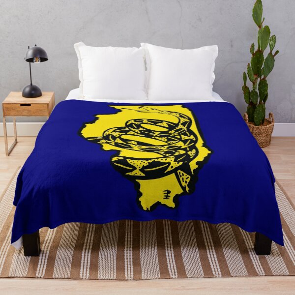 Item preview, ILLINOISAN   - Libertarian - Don't Tread On Me Gadsden Snake on ILLINOIS Map on Blue default background, #020279 designed and sold by pelagio.