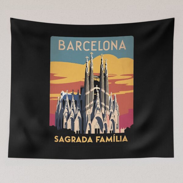 Item preview, An Illustration of the Sagrada Família - Barcelona - Spain  designed and sold by GoodOldVintage.
