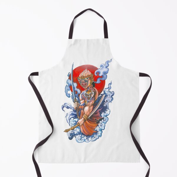 Item preview, Hanuman Thai Warrior – Hand-Drawn by Traditional Thai Artist (Spiritual Art) designed and sold by JoynestStudioCo.