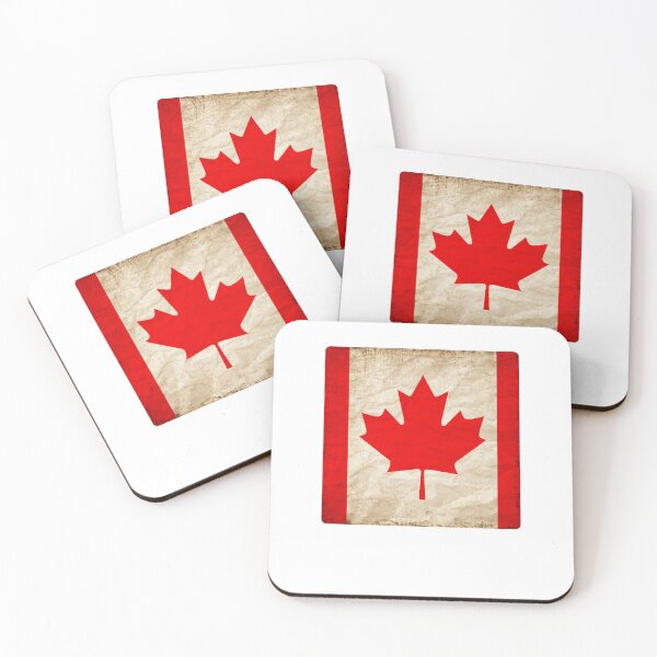 Item preview, Vintage Canada Flag Design – Retro Look – Square Motif designed and sold by KolbaVison.