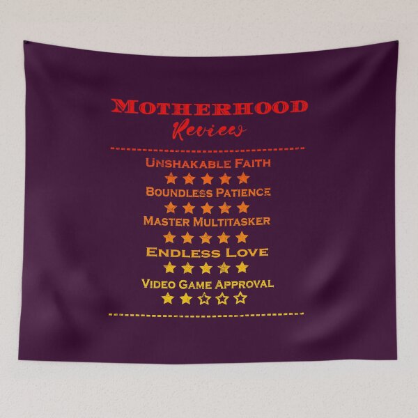 Item preview, Mothers day Minimal simple text design - Motherhood Review– 5-Star Christian Mom Funny Rating | moms day | Red Orange & Yellow Gradient designed and sold by ZechJohnRB.
