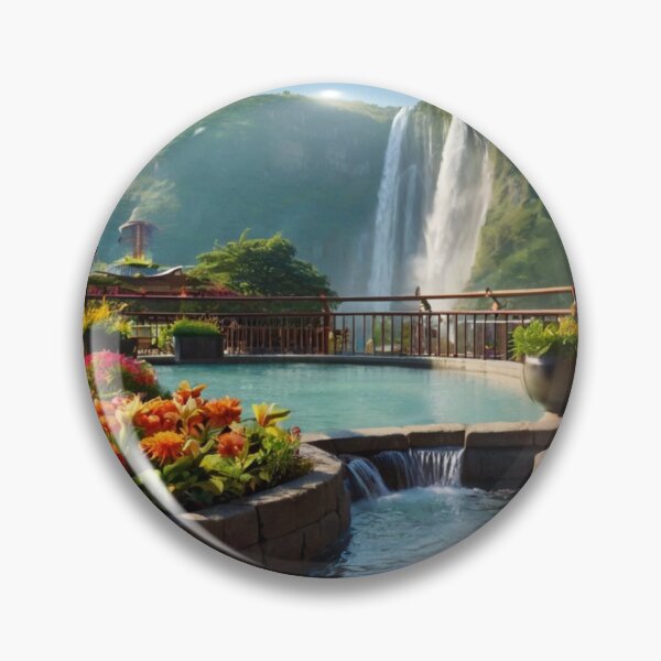 Artikelvorschau, Cascading Waters and Coffee: A Terrace Café Journey entworfen und verkauft von BlareBlare.