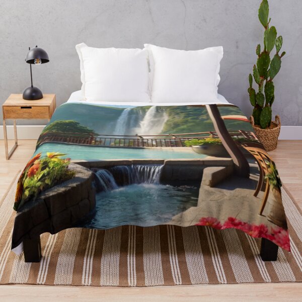 Item preview, Cascading Waters and Coffee: A Terrace Café Journey designed and sold by BlareBlare.