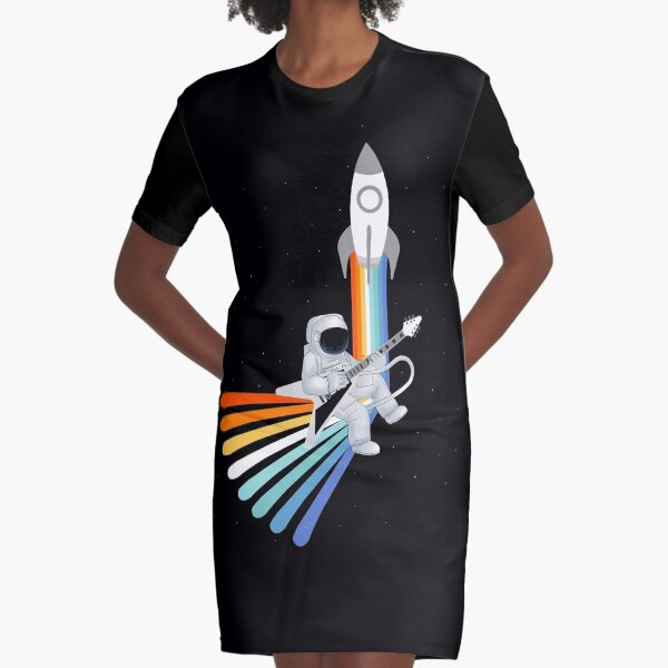 Space Rock-et Man Graphic T-Shirt Dress