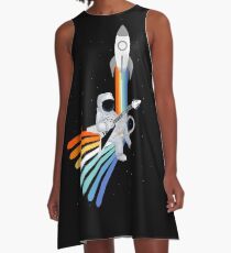 Space Rock-et Man A-Line Dress