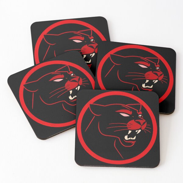Item preview, Fierce Black Panther Logo - Bold Red Circular Design designed and sold by BrushRushX.