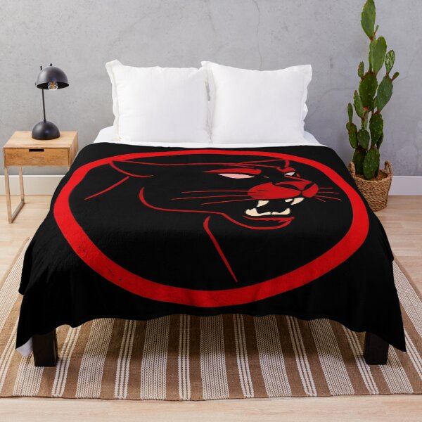 Item preview, Fierce Black Panther Logo - Bold Red Circular Design designed and sold by BrushRushX.