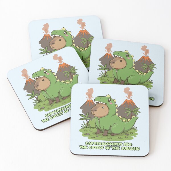 Item preview, Capybara in Dinosaur Costume – Capybarasaurus Rex Cute and Funny Animal Art designed and sold by imaginariun.