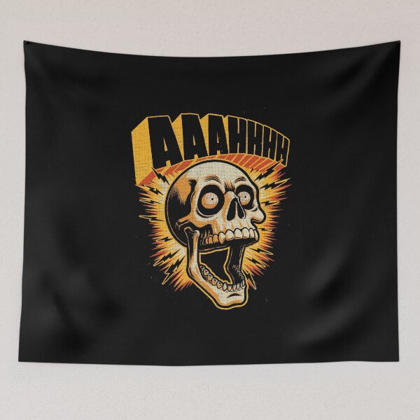 Item preview, Skull Anxiety Scream - Grunge Ironic Sarcastic Gift designed and sold by Studio Mootant.