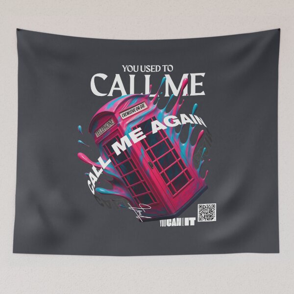 Item preview, Call Me Again – Fun Phone Booth Design designed and sold by Shamrocx.