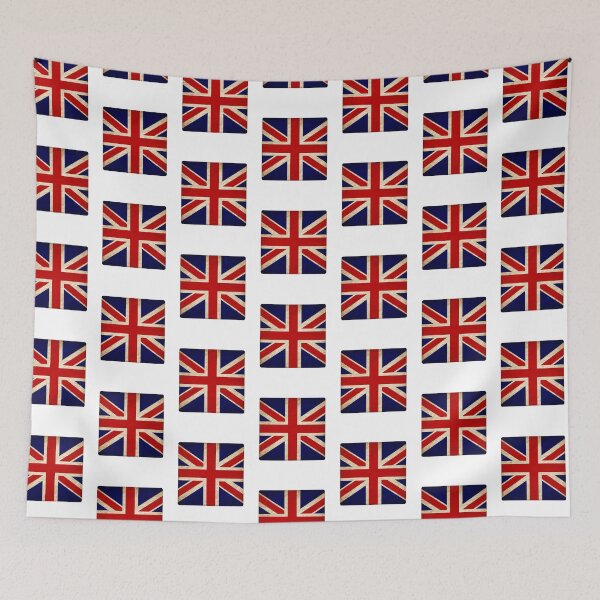 Item preview, Vintage England Flag Design – Retro Look – Square Motif designed and sold by KolbaVison.
