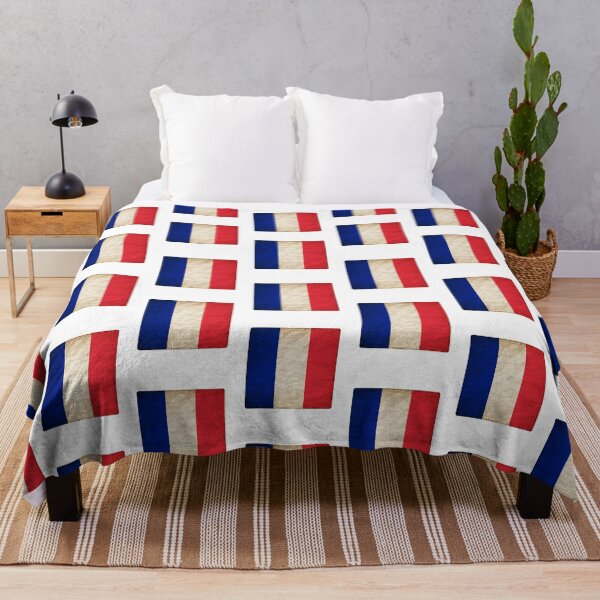 Item preview, Vintage France Flag Design – Retro Look – Square Motif designed and sold by KolbaVison.