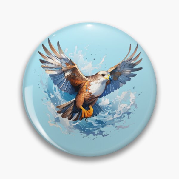 Item preview, Seahawk Flying Over The Ocean Watercolor designed and sold by BeachBreezyVA.