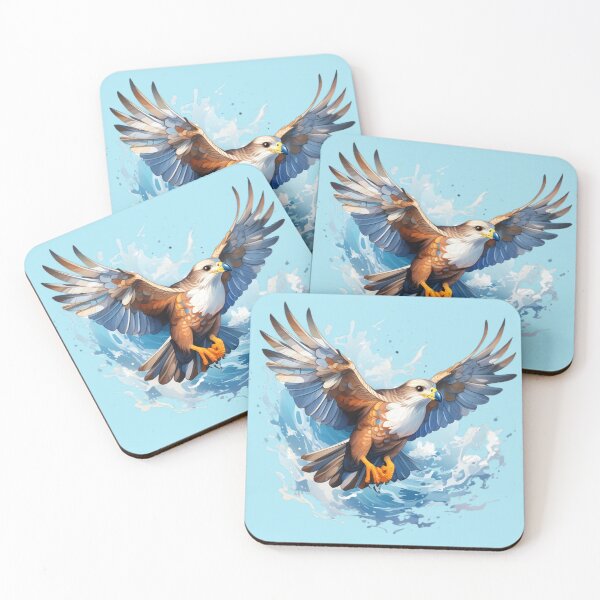 Item preview, Seahawk Flying Over The Ocean Watercolor designed and sold by BeachBreezyVA.