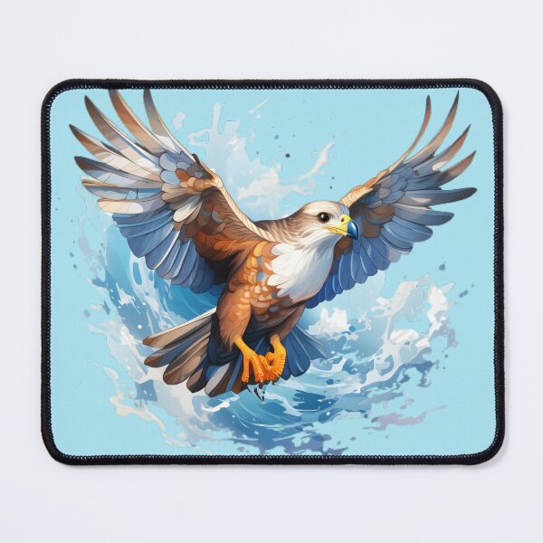 Item preview, Seahawk Flying Over The Ocean Watercolor designed and sold by BeachBreezyVA.