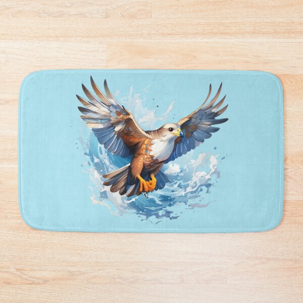 Item preview, Seahawk Flying Over The Ocean Watercolor designed and sold by BeachBreezyVA.
