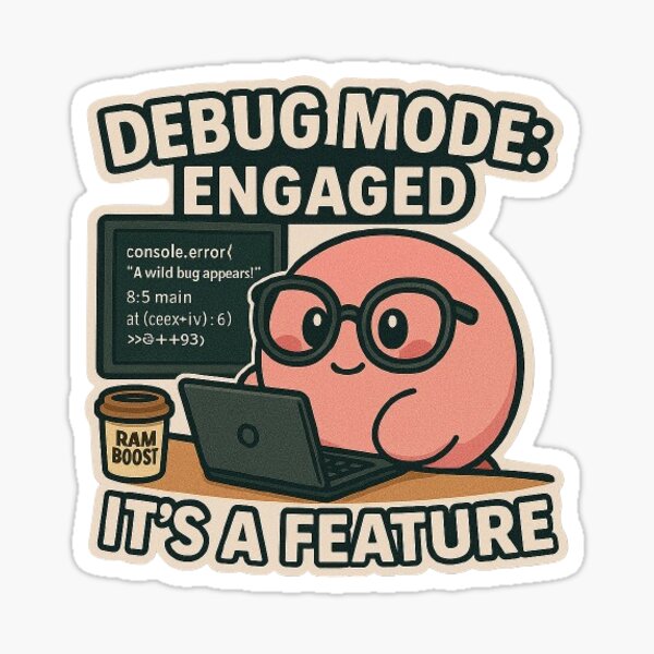 Item preview, Kirby Debug Mode Engaged designed and sold by dreamingechoes.