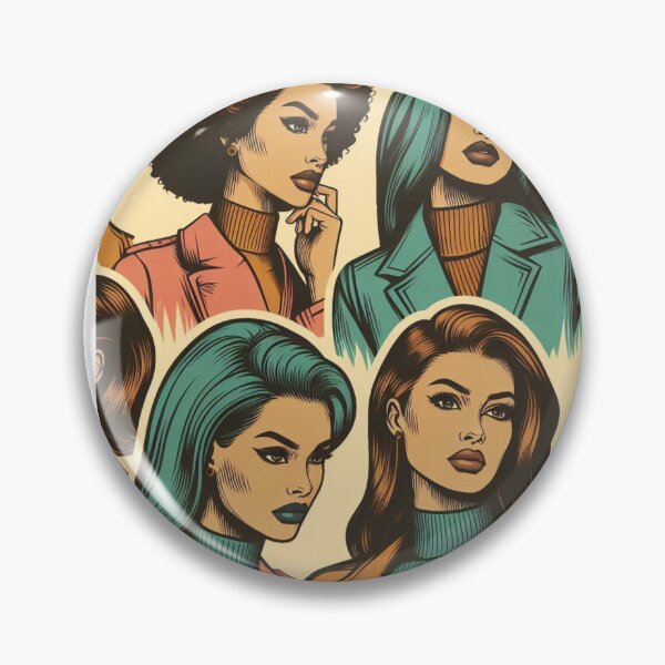 Item preview, 70s Style Comic Woman – AI Artwork of a Dynamic Retro Female Head for Bold Clothing and Accessories for Young Women designed and sold by knalpot-design.