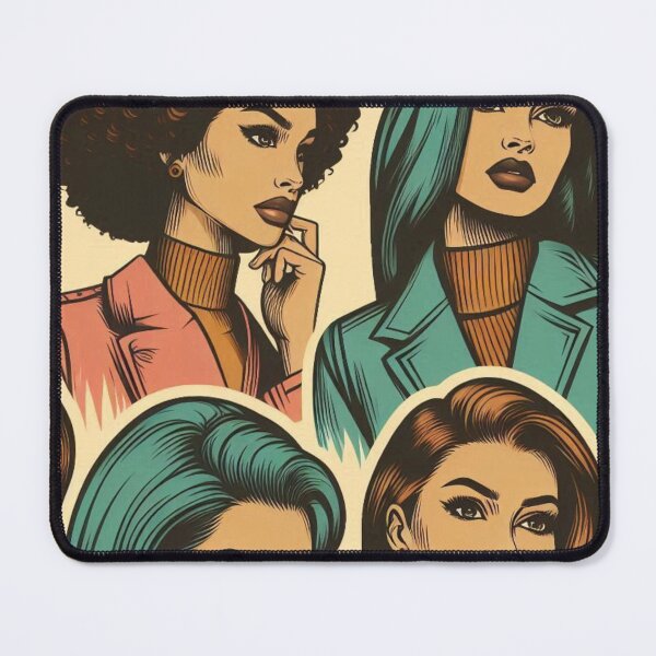 Item preview, 70s Style Comic Woman – AI Artwork of a Dynamic Retro Female Head for Bold Clothing and Accessories for Young Women designed and sold by knalpot-design.