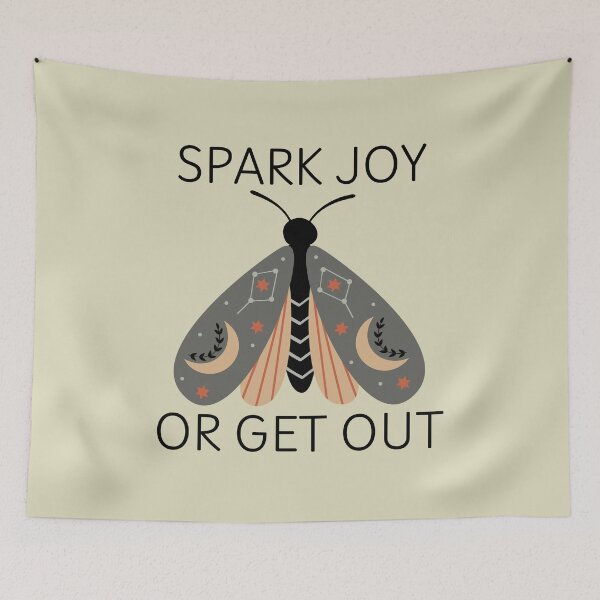 Item preview, Celestial Moth – Spark Joy Or Get Out Sassy Witchy Boho Aesthetic Design - Black designed and sold by thistledewcraft.