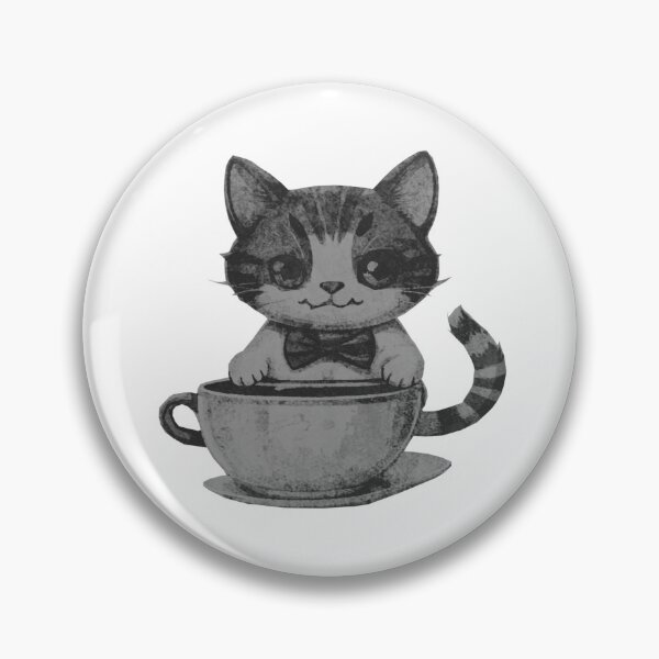 Item preview, Cute Cat Drinking Coffee designed and sold by kinpirks.