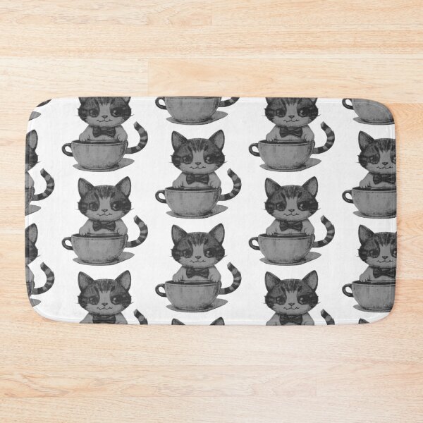 Item preview, Cute Cat Drinking Coffee designed and sold by kinpirks.