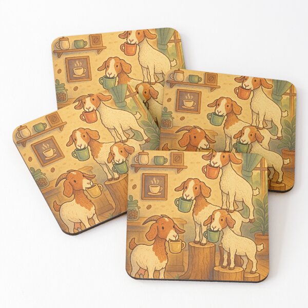 Item preview, Cafe Goats designed and sold by forbiddenclay.