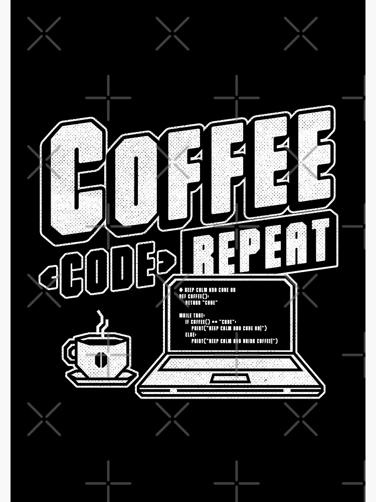 Thumbnail 3 of 3, Journal, Coffee Code Repeat - Computer Technology STEM Gift designed and sold by Studio Mootant.