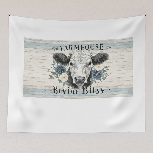 Item preview, Modern Farmhouse Chic - Rustic Cow Art designed and sold by FitEnvy.