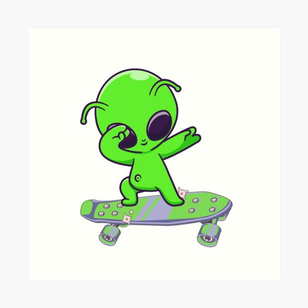 Item preview, Skater Alien Out of This World designed and sold by BlesstB.