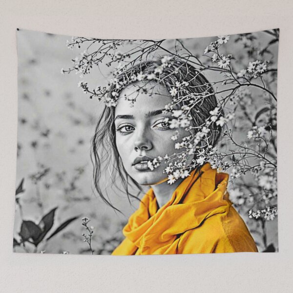 Item preview, Woman Floral Art Print  designed and sold by Health And Fitness Posts e-Store.