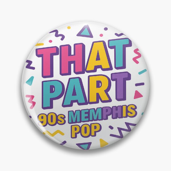 Aperçu de l'œuvre That Part - Retour en arrière sur la pop de Memphis des années 90 créée et vendue par POD DYNASTY | Original Print On Demand T-Shirt Graphics.