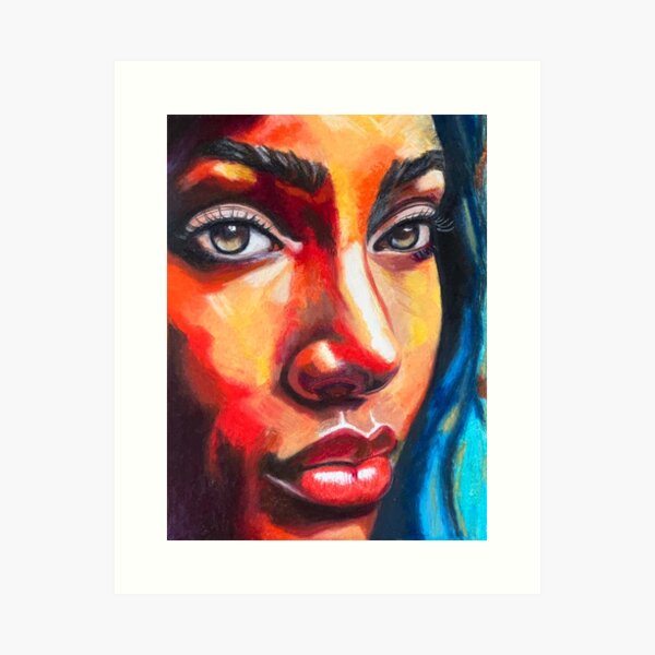 Item preview, Expressive portrait of a woman designed and sold by PainterlyMaster.