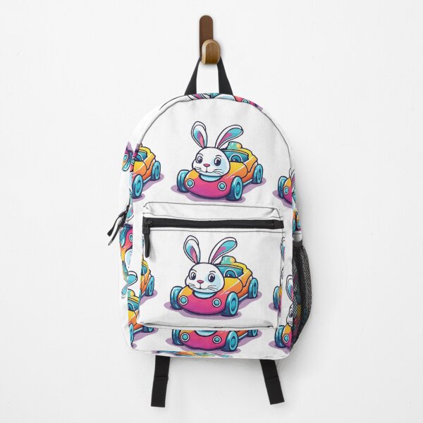 Item preview, cute cartoon rabbit happily colorful toy car designed and sold by Best-Art-Design.