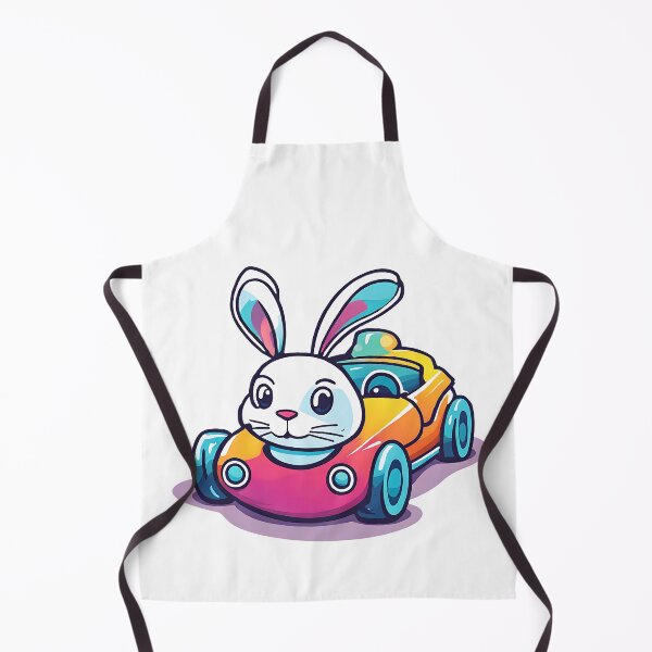 Item preview, cute cartoon rabbit happily colorful toy car designed and sold by Best-Art-Design.