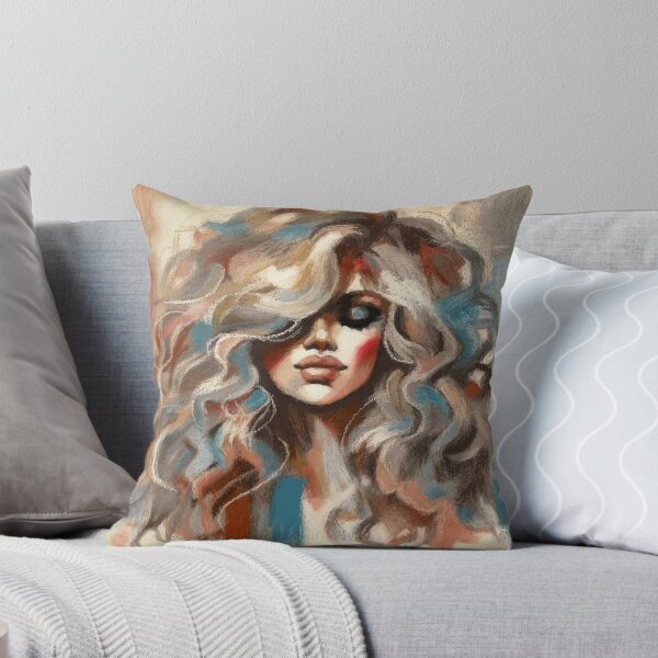Item preview, Painterly portrait of a woman with blonde curls designed and sold by PainterlyMaster.