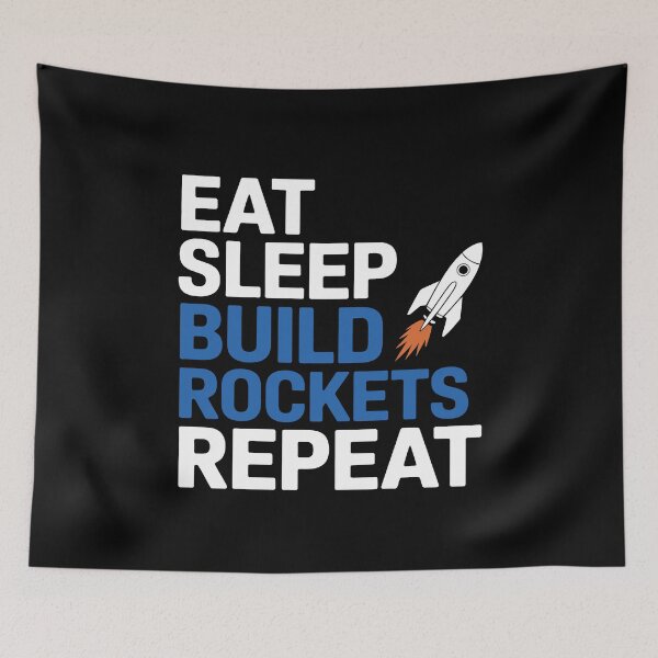 Item preview, Eat Sleep Build Rockets Repeat Aerospace Engineer designed and sold by tmerchtrends.