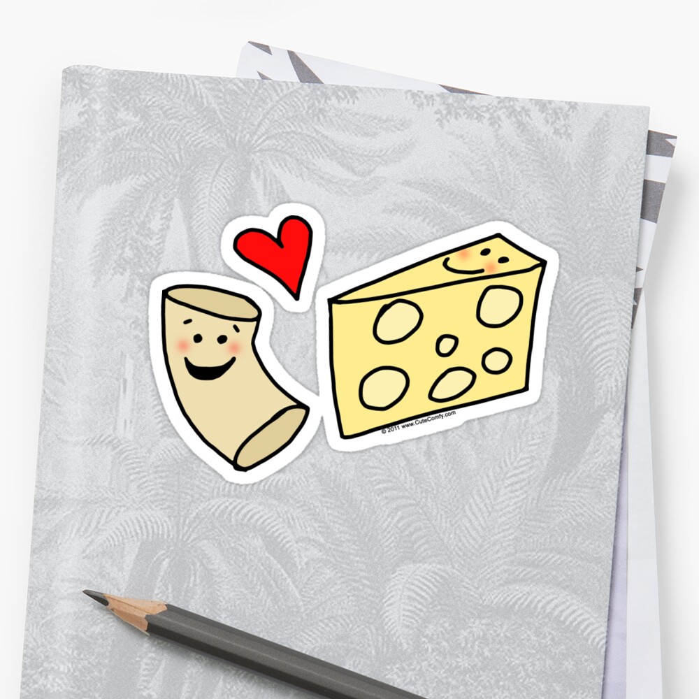 Cute Macaroni And Cheese Love Sticker By Cutencomfy Redbubble