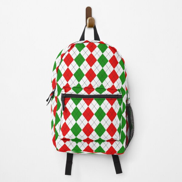 Item preview, Red Green and White Christmas Argyle Diamonds All Over designed and sold by Feeling Artsy.